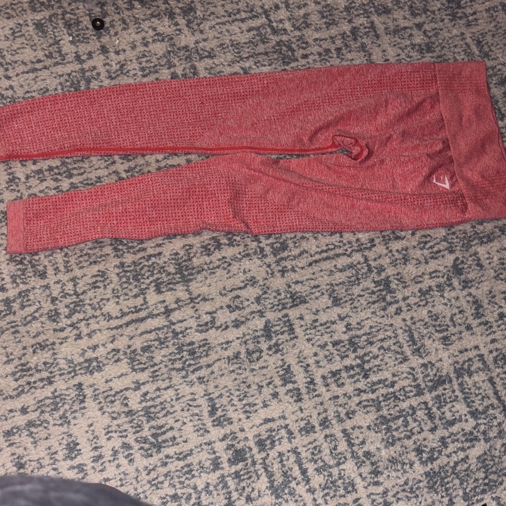 Gymshark Red Textured Leggings